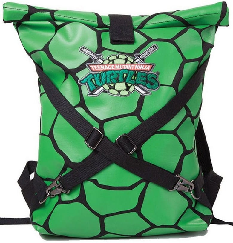   Bioworld TMNT Green Folded Backpack with Cross Strap