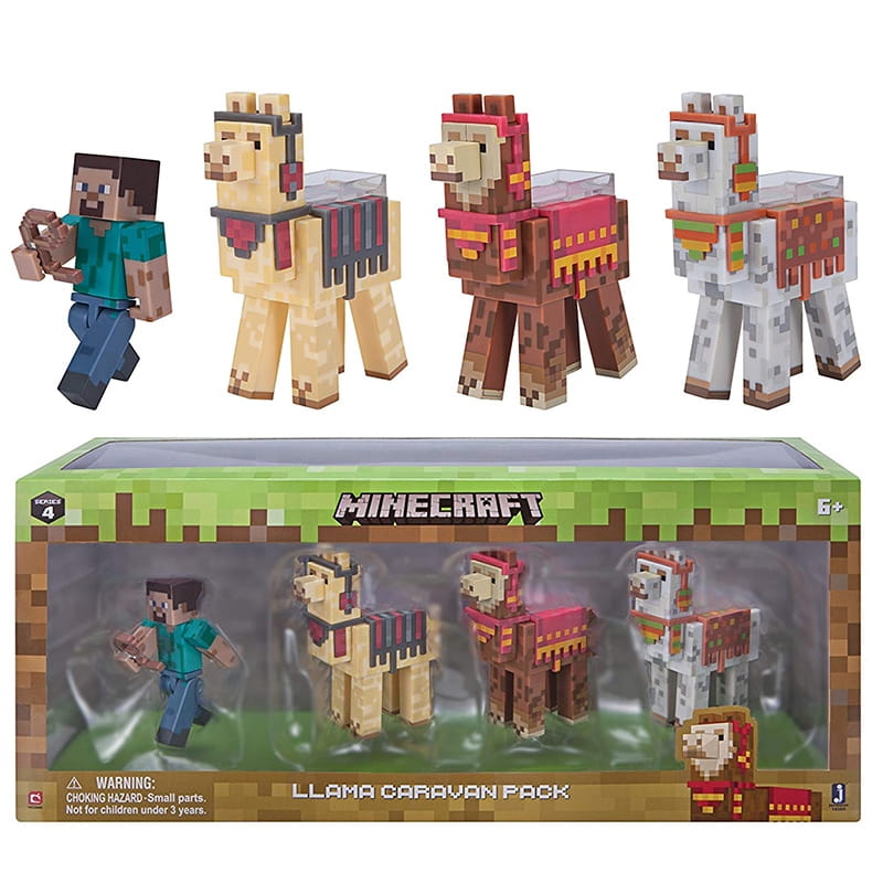 Набор фигурок JAZWARES Minecraft - Стив и ламы