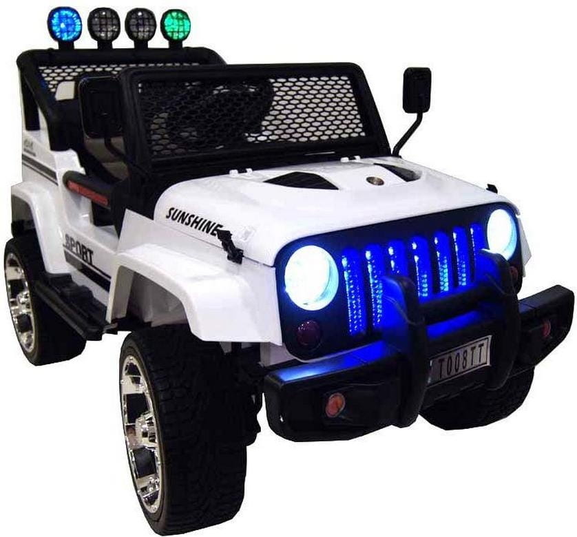Электромобиль River Toys Jeep T008TT с дистанционным управлением (полный привод) - белый