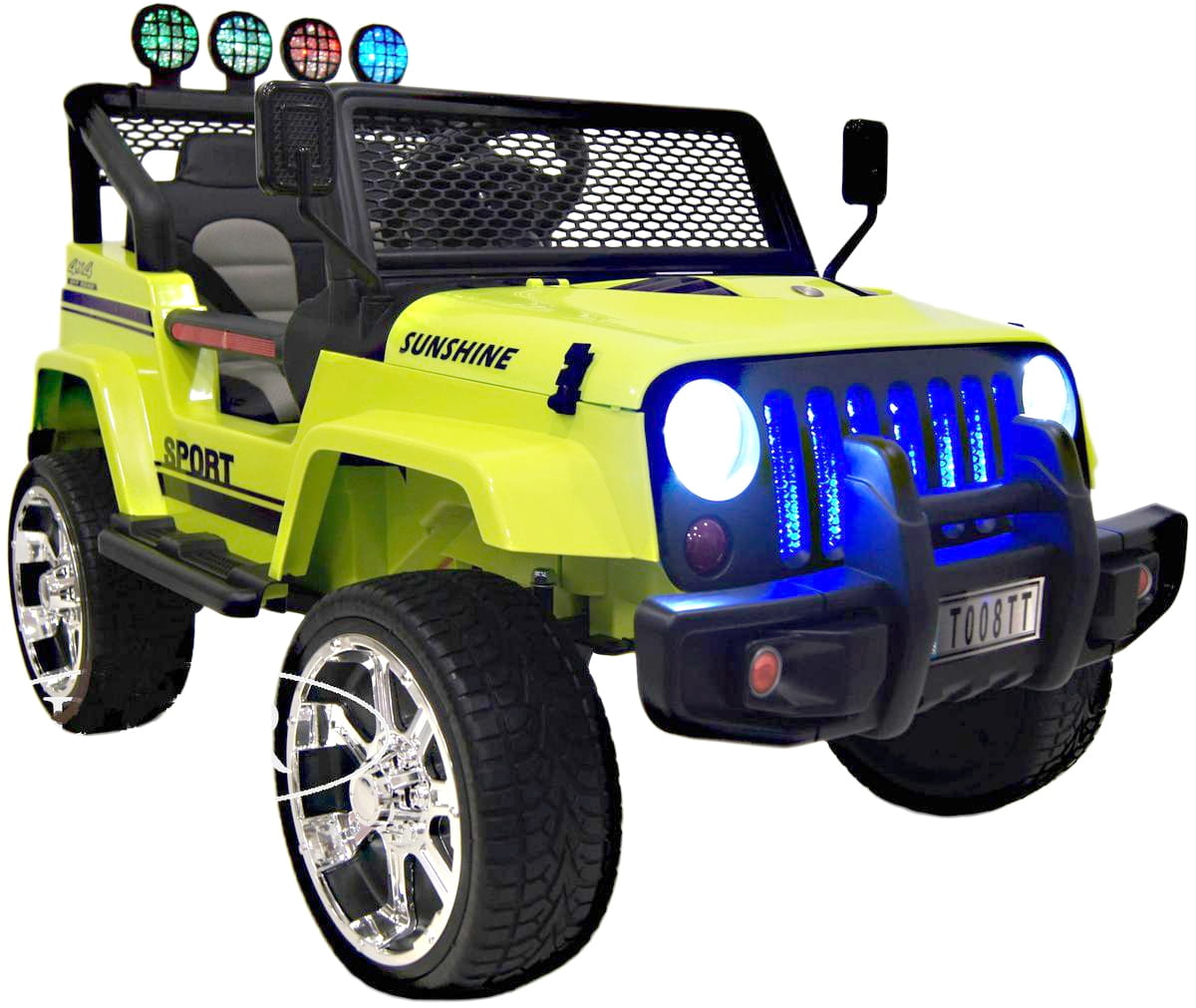 Электромобиль River Toys Jeep T008TT с дистанционным управлением (полный привод) - зеленый