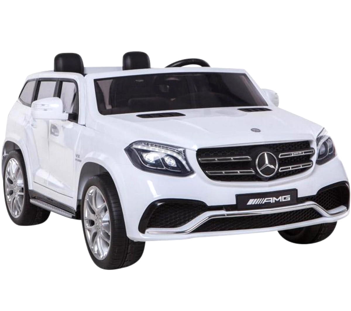 Двухместный электромобиль River Toys Mercedes-Benz GLS63 4WD (полный привод) - белый