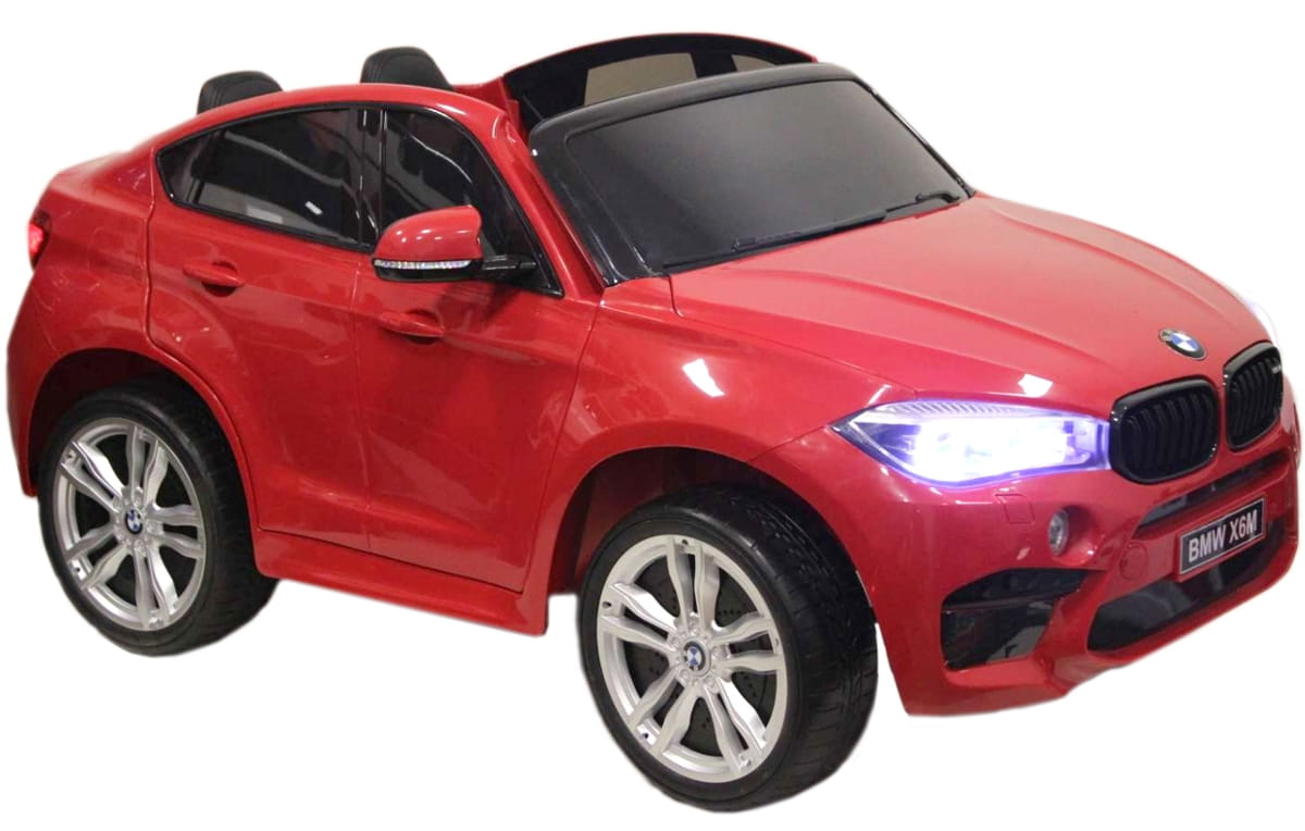 Двухместный электромобиль River Toys BMW X6 с дистанционным управлением (лицензионная модель) - красный