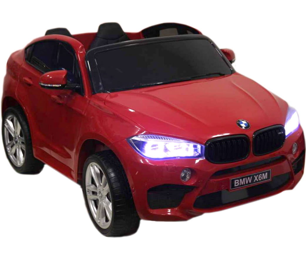 Двухместный электромобиль River Toys BMW X6 с дистанционным управлением (лицензионная модель) - вишневый глянец