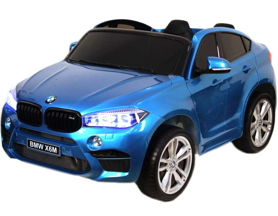 Двухместный электромобиль River Toys BMW X6 с дистанционным управлением (лицензионная модель) - синий глянец