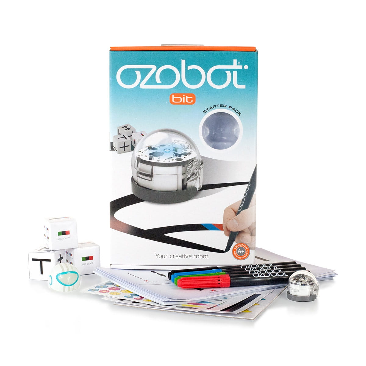Фото Робот Ozobot Bit Crystal White белый (Набор для начинающих)