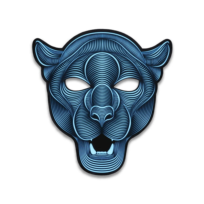 Cветовая маска с датчиком звука GEEKMASK Jaguar