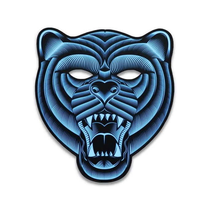 Cветовая маска с датчиком звука GEEKMASK Grizzli