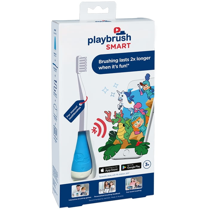 Умная насадка на зубную щетку PLAYBRUSH Smart – синяя