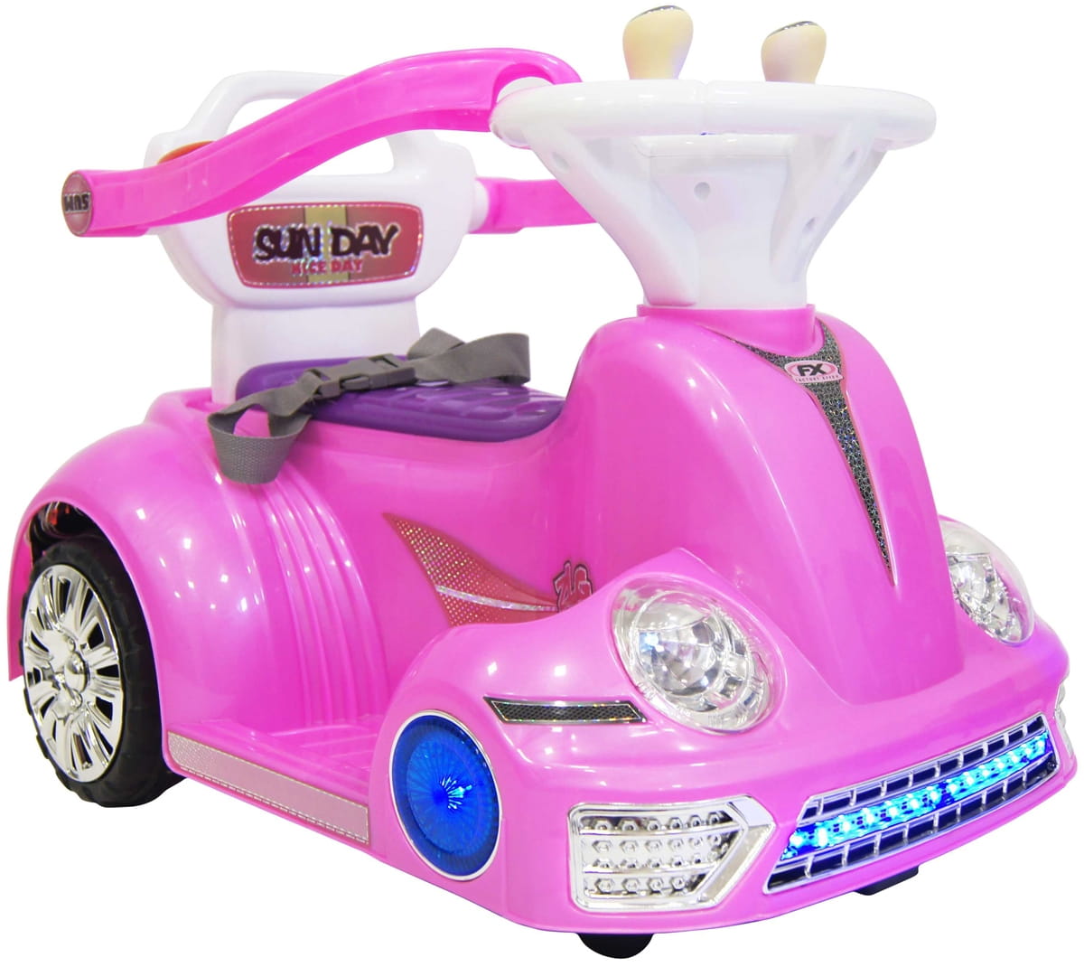 Детский электромобиль-ходунки River Toys - розовый