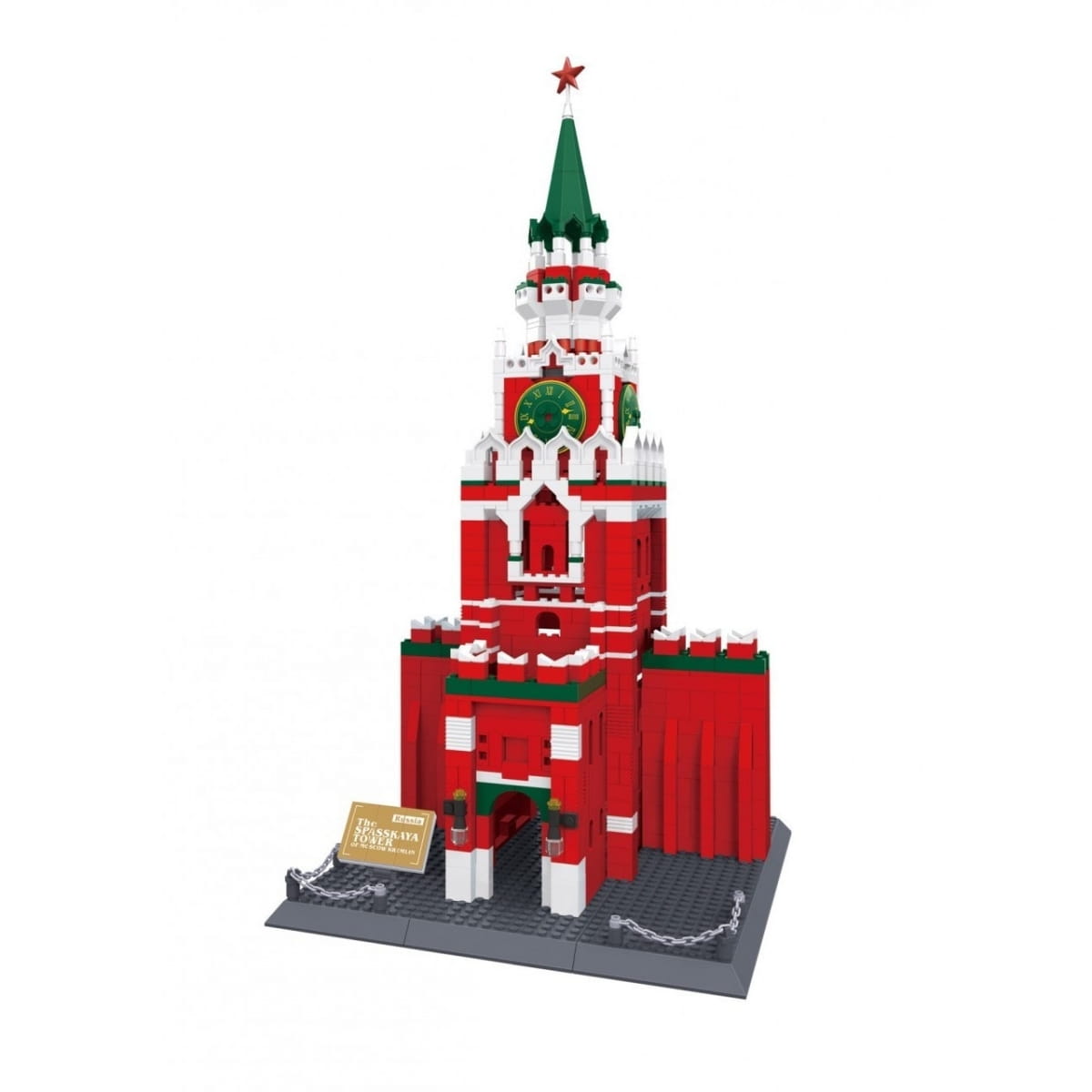 Фото Конструктор Wange Шедевры мировой архитектуры - Спасская башня Московского Кремля (1044 детали)