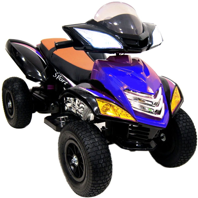 Квадроцикл River Toys Е005КХ-A с надувными колесами - синий