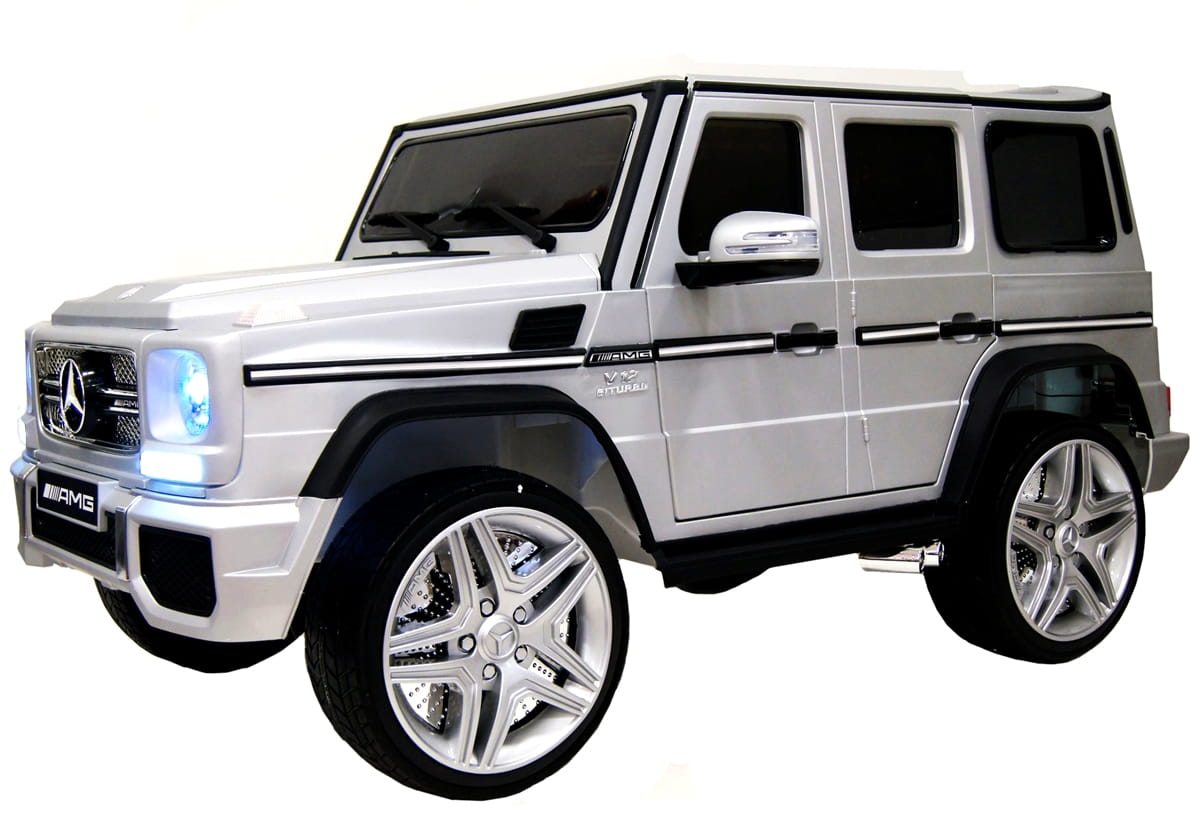 Электромобиль River Toys Mercedes-Benz G65-AMG 4WD (полноприводный) - серебристый глянец