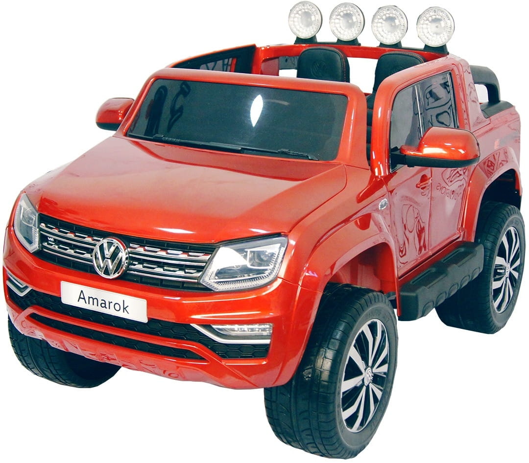 Электромобиль River Toys Volkswagen Amarok с дистанционным управлением (полный привод) - вишневый глянец