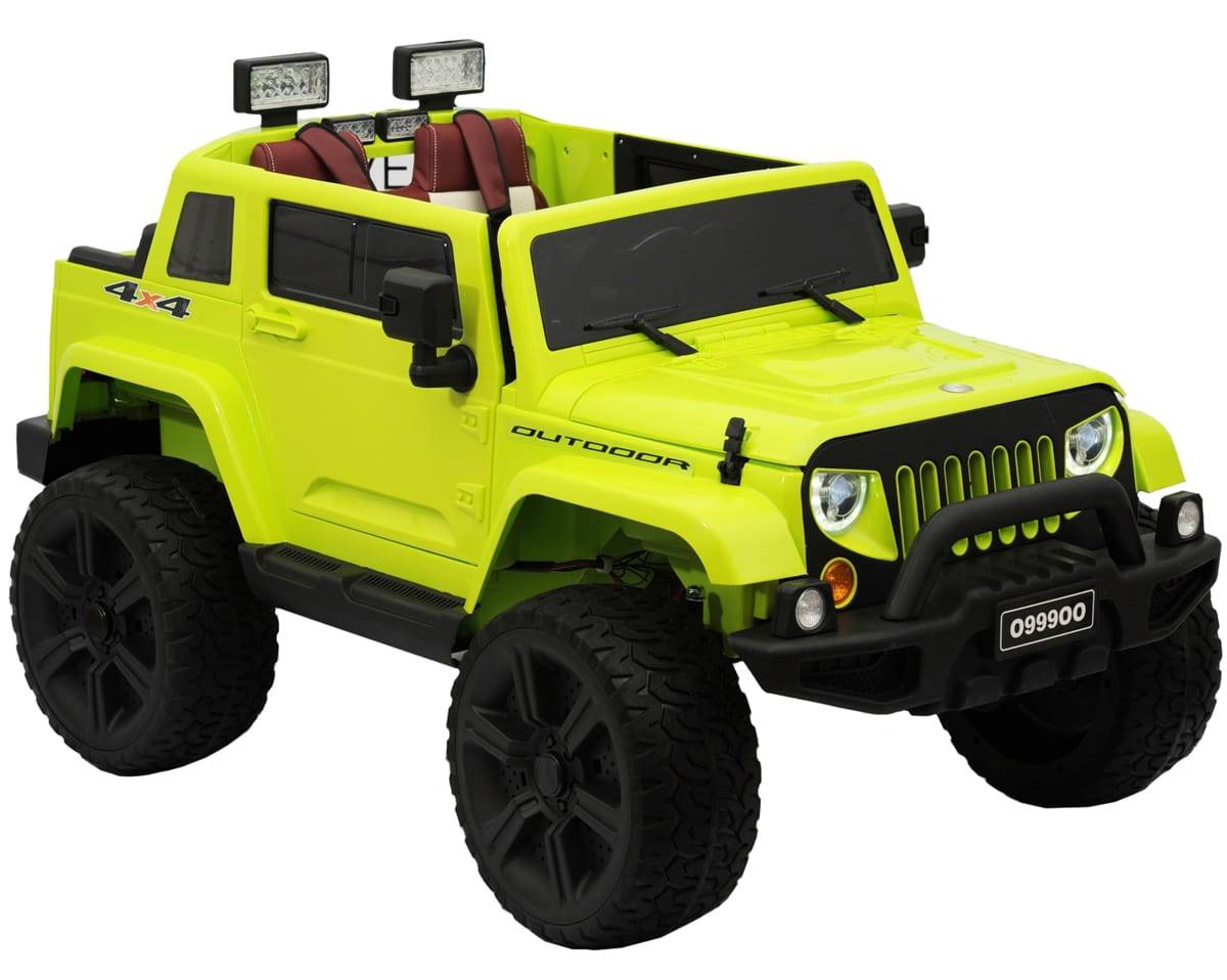 Электромобиль River Toys Jeep Wrangler O999OO с дистанционным управлением - зеленый