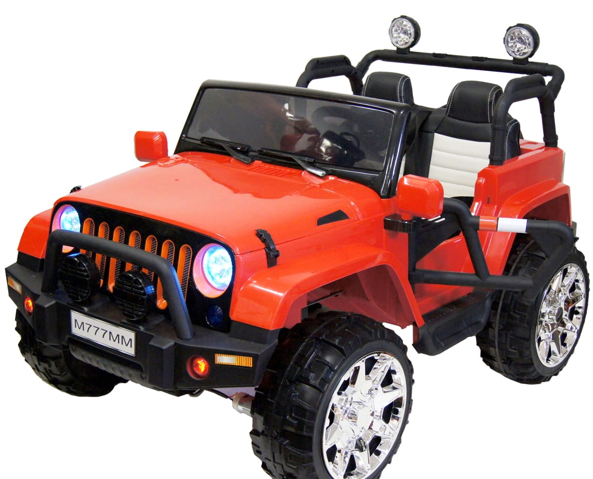 Двухместный электромобиль River Toys Jeep A004AA - красный