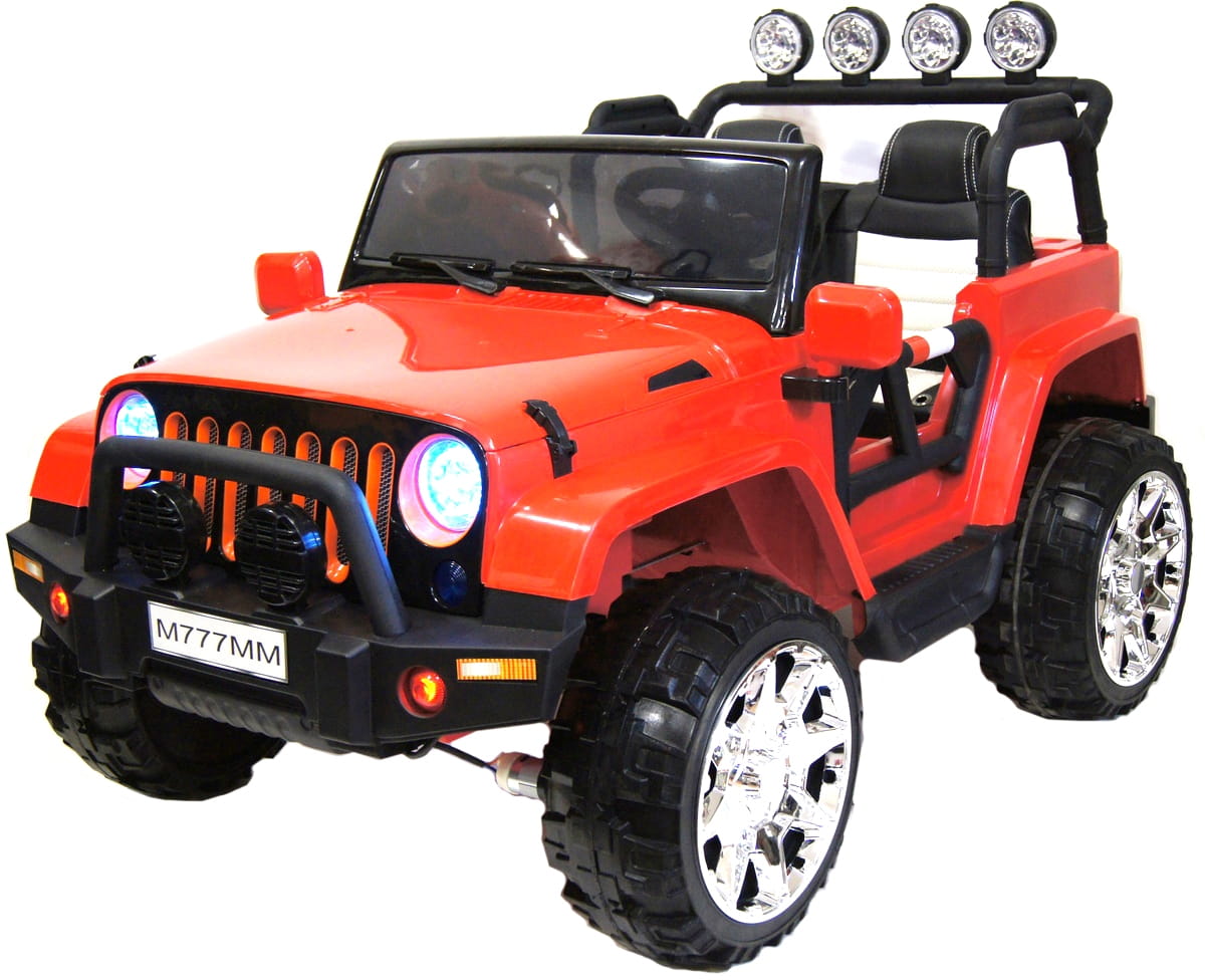 Электромобиль River Toys Jeep M777MM с дистанционным управлением (полный привод) - красный