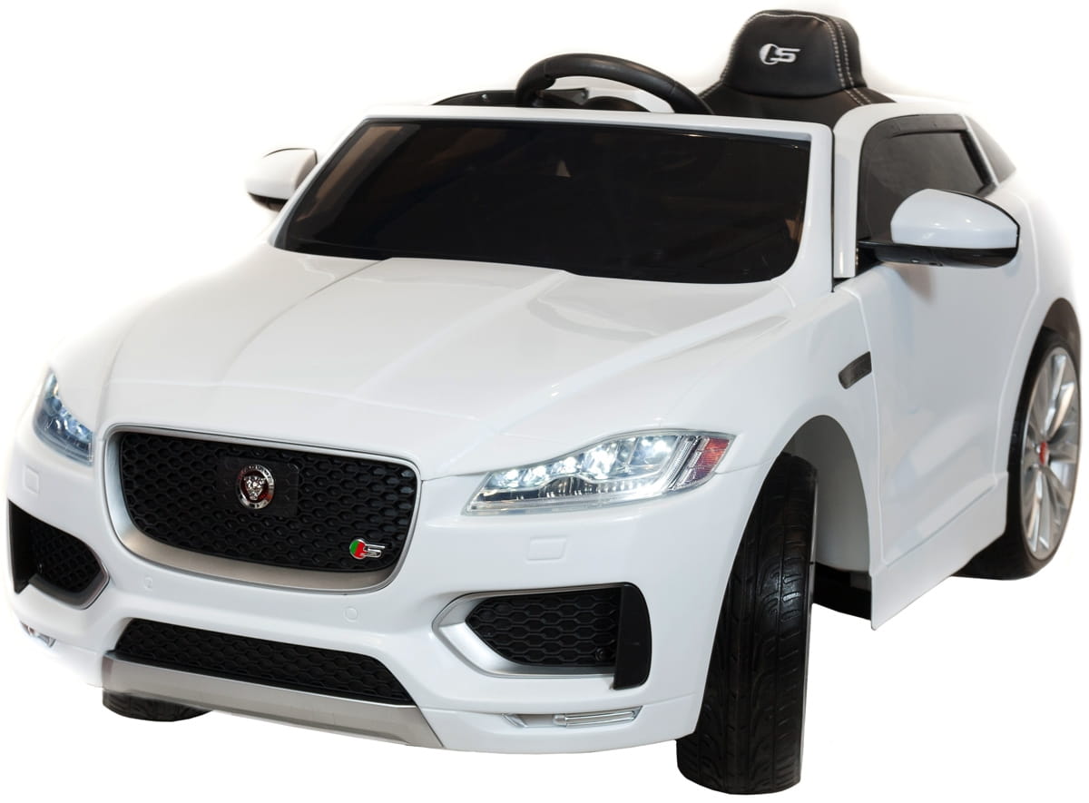 Электромобиль River Toys Jaguar F-Pace с дистанционным управлением - белый