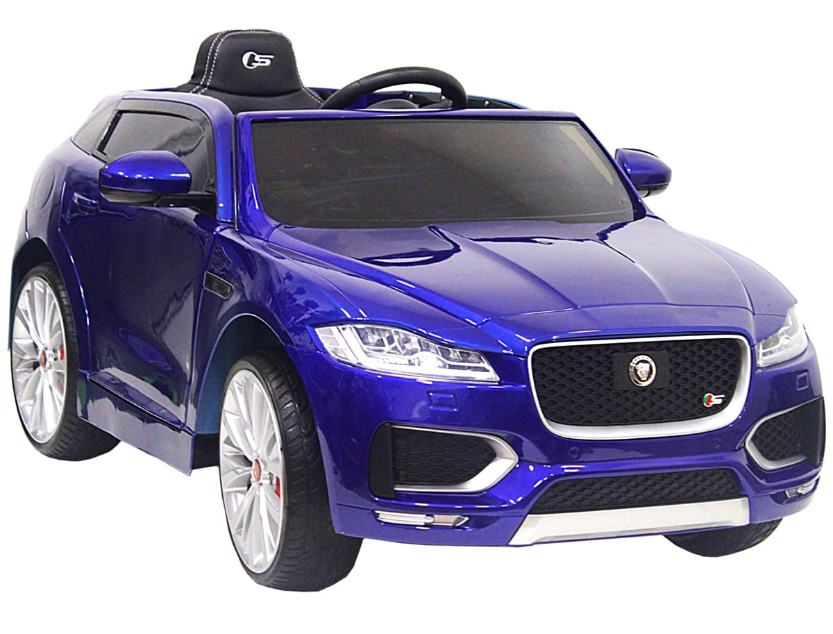 Электромобиль River Toys Jaguar F-Pace с дистанционным управлением - cиний глянец