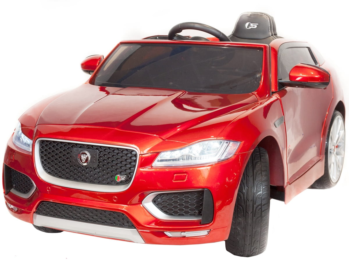 Электромобиль River Toys Jaguar F-Pace с дистанционным управлением - вишневый глянец