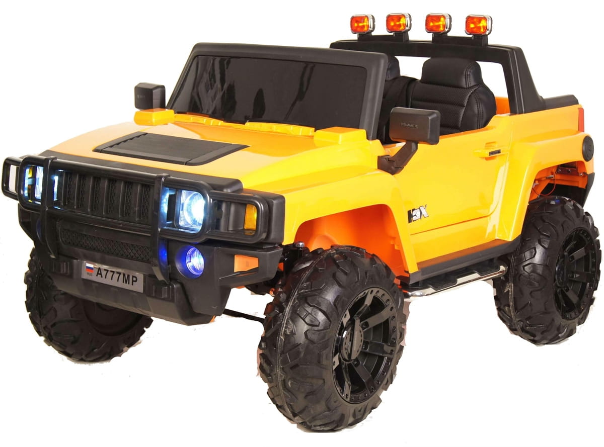 Электромобиль River Toys Hummer A777MP с дистанционным управлением - оранжевый глянец