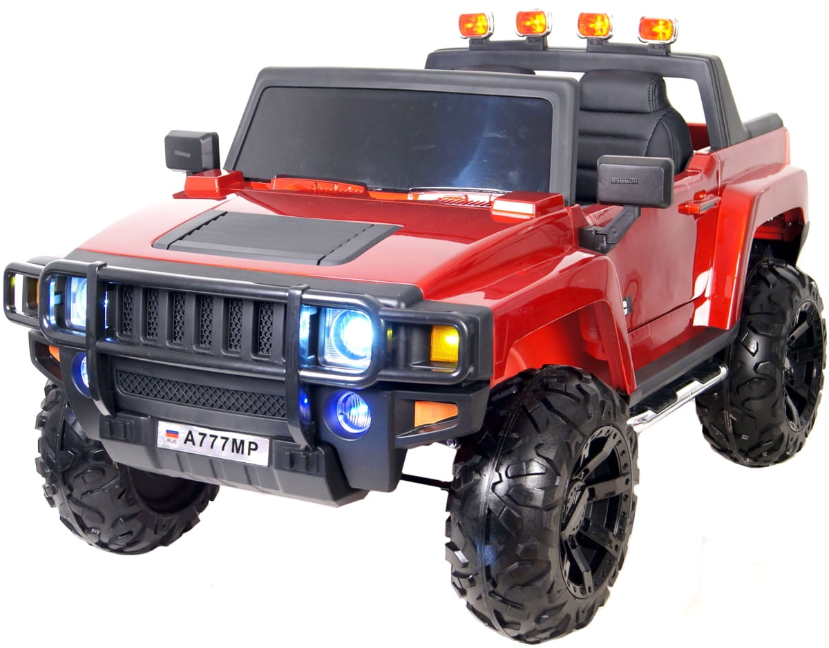 Электромобиль River Toys Hummer A777MP с дистанционным управлением - вишневый глянец
