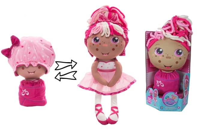 Кукла 2 в 1 1TOY Девчушка-вывернушка Катюшка (38 см)