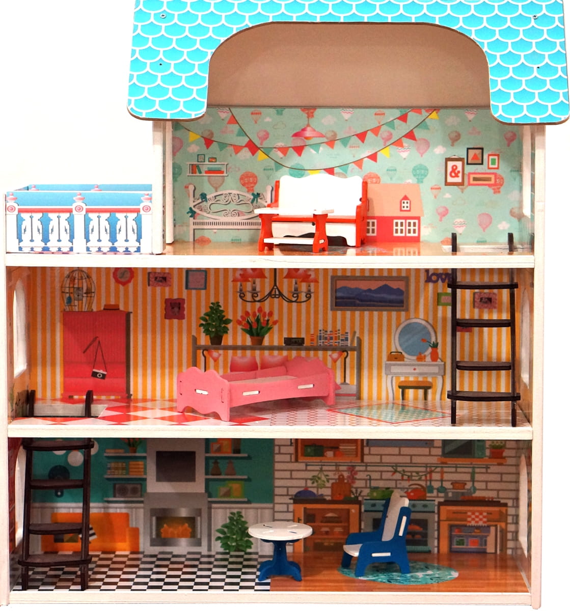 Кукольный домик с мебелью SUNNYTOY Серафима