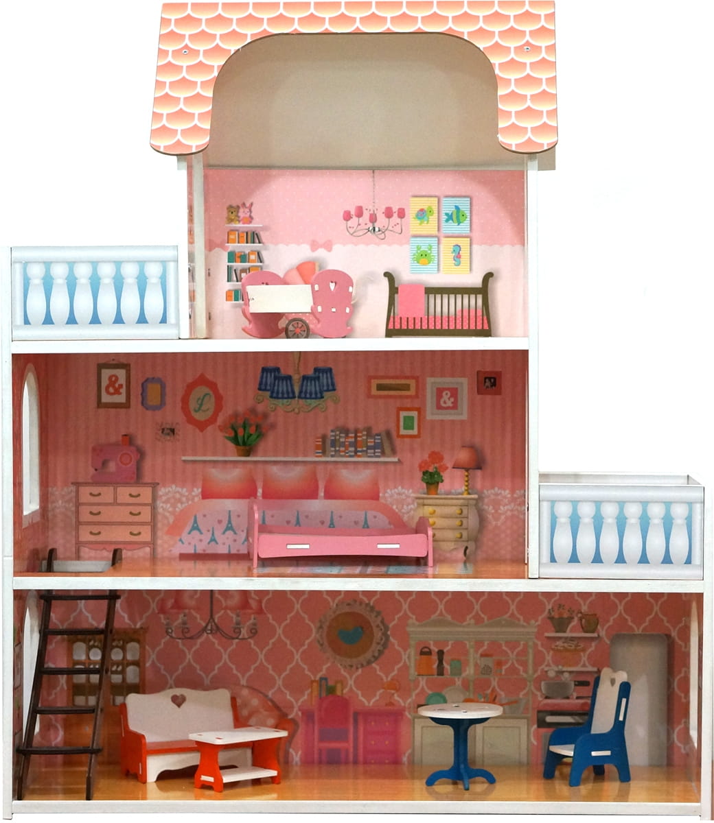 Кукольный домик с мебелью SUNNYTOY Маруся