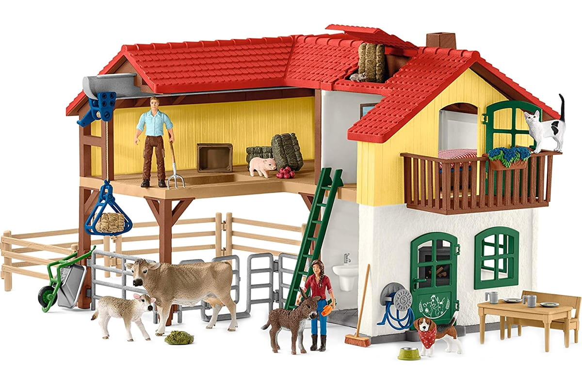 Игровой набор SCHLEICH Ферма с хлевом и животными