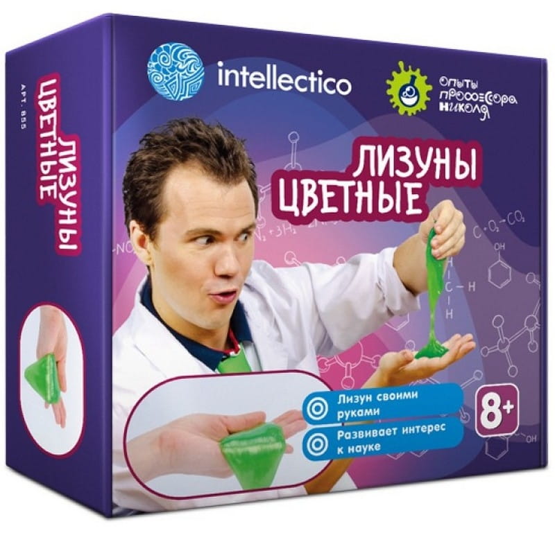 Набор INTELLECTICO Опыты профессора Николя - Лизуны цветные