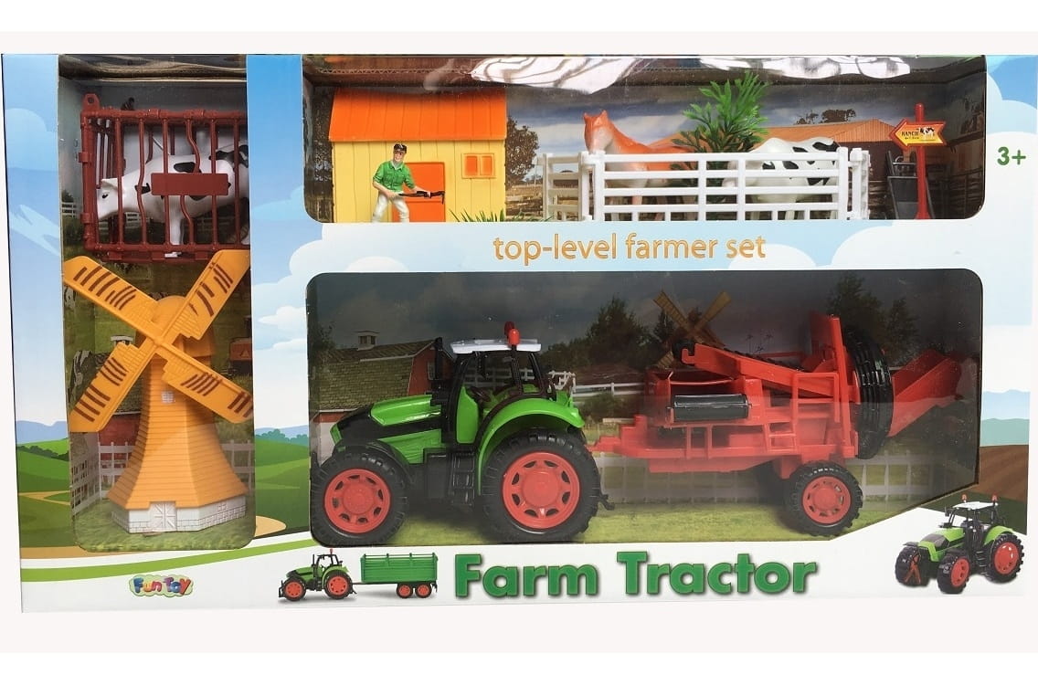 Фото Игровой набор Fun Toy Ферма с мельницей и трактор