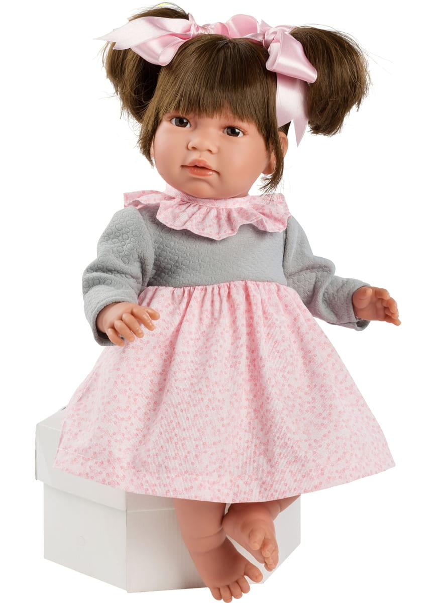 Кукла ASI Нора - 46 см (в серо-розовом платье)