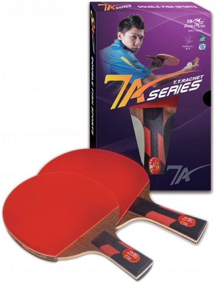 Фото Ракетка для настольного тенниса коническая Double Fish 7А-С Offensive - Pimple in ITTF (с чехлом)