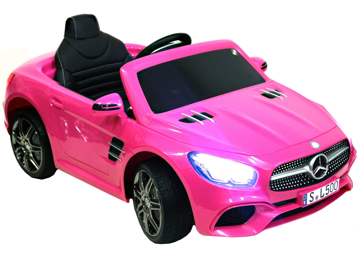 Электромобиль River Toys Mercedes-Benz SL500 с дистанционным управлением - розовый