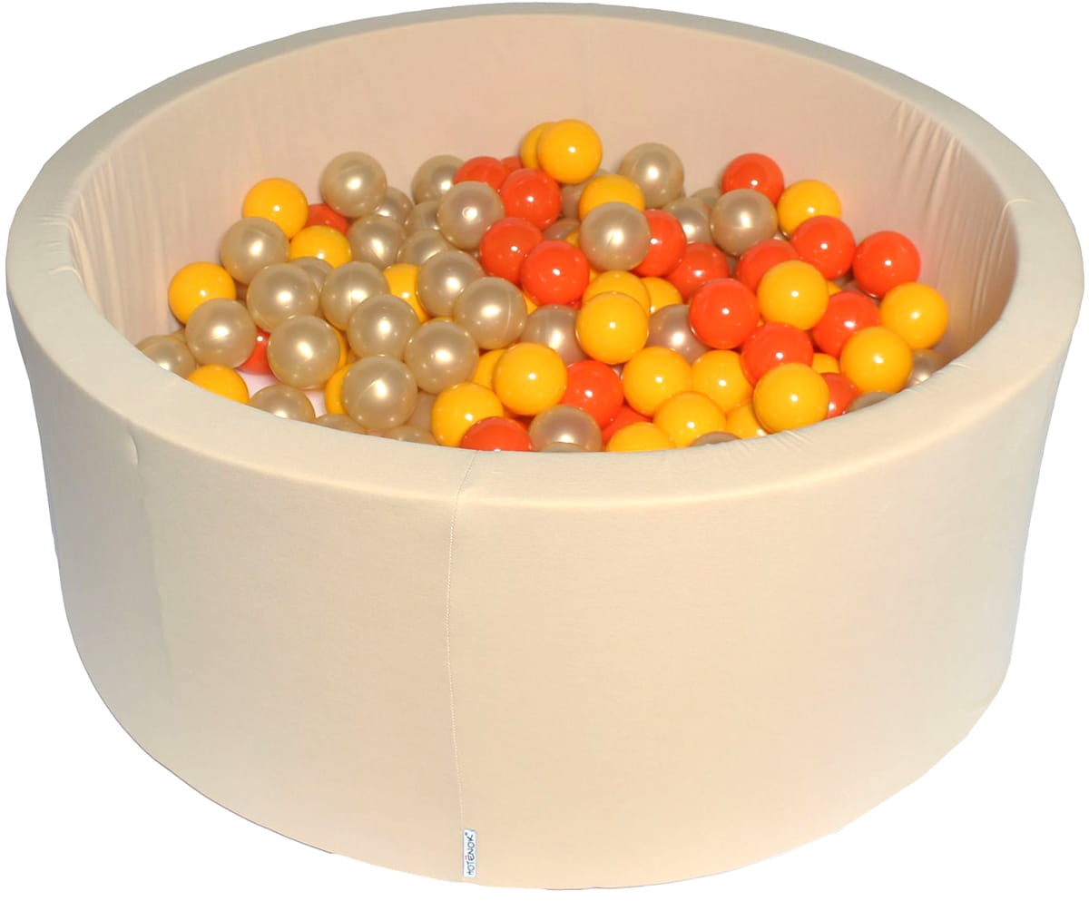 Сухой бассейн с шариками HOTENOK Бежевое золото - 200 штук