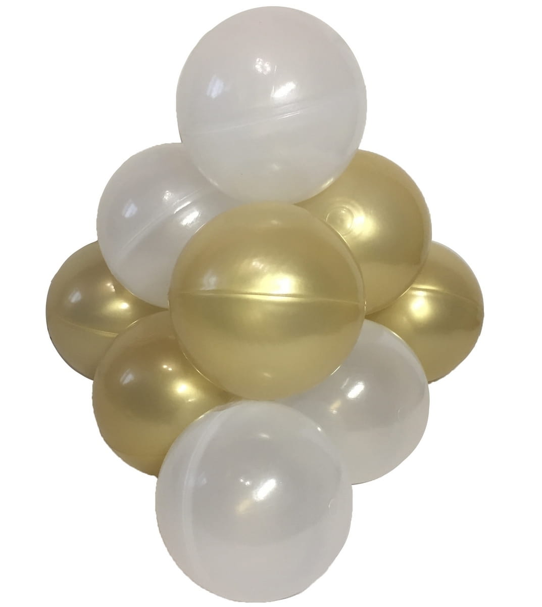 Комплект шариков для сухого бассейна HOTENOK Пена с золотом - 50 штук