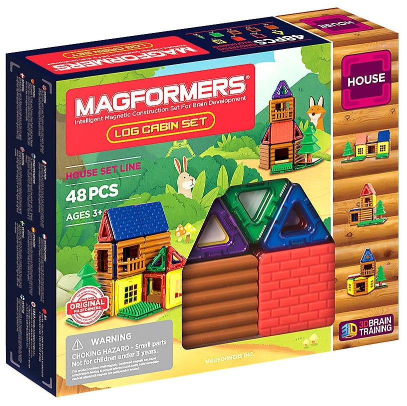 Магнитный конструктор MAGFORMERS Log cabin set (48 деталей)