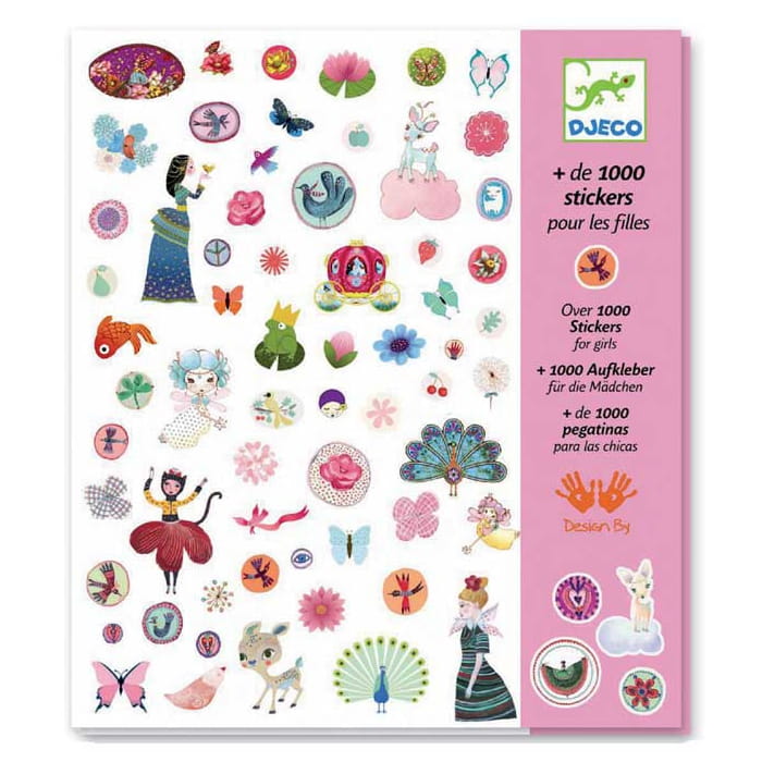Творческий набор DJECO 1001 наклеек для девочек