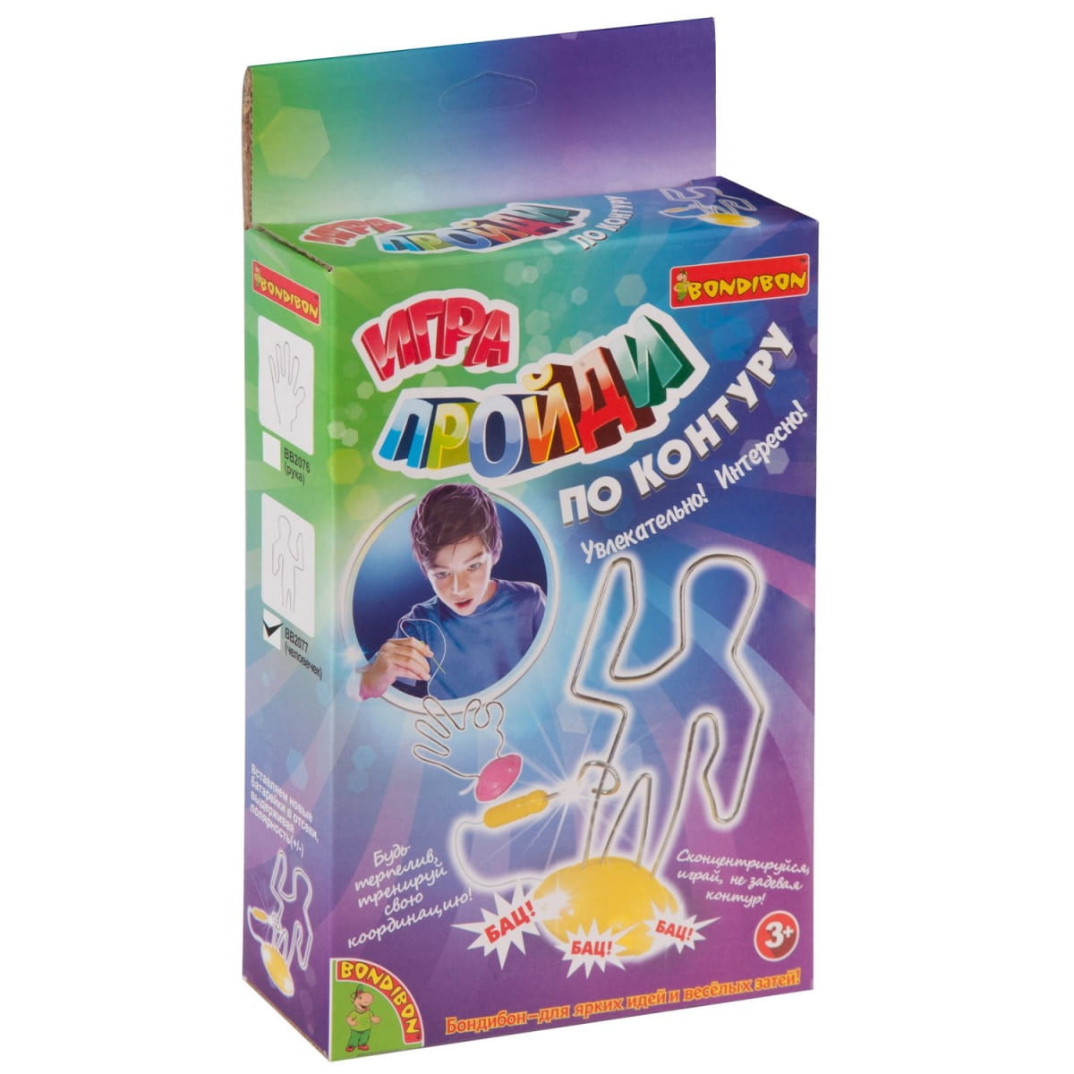 Фото Настольная игра Bondibon Пройди по контуру человечка