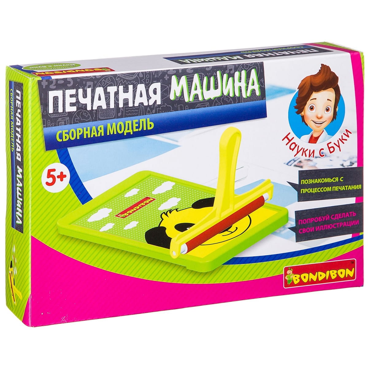Фото Набор Bondibon Французские опыты Науки с Буки - Печатная машина