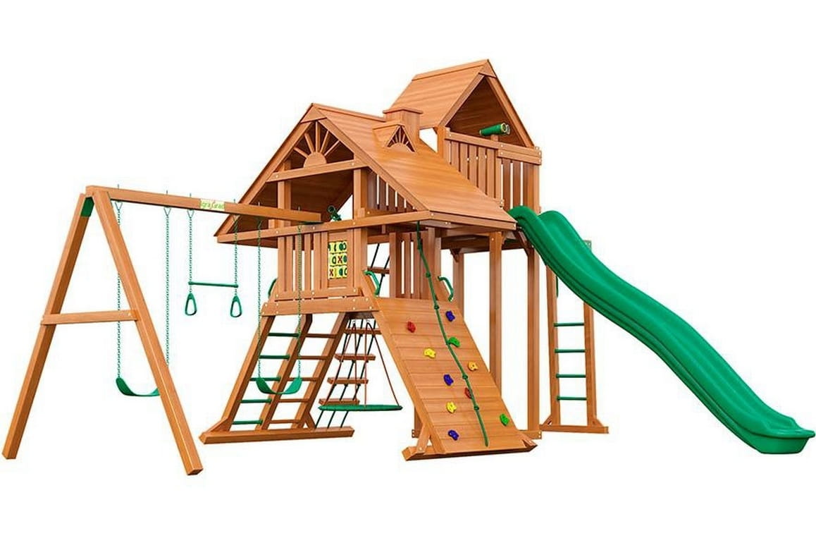 Фото Детская деревянная площадка IgraGrad Premium Крепость Deluxe плюс