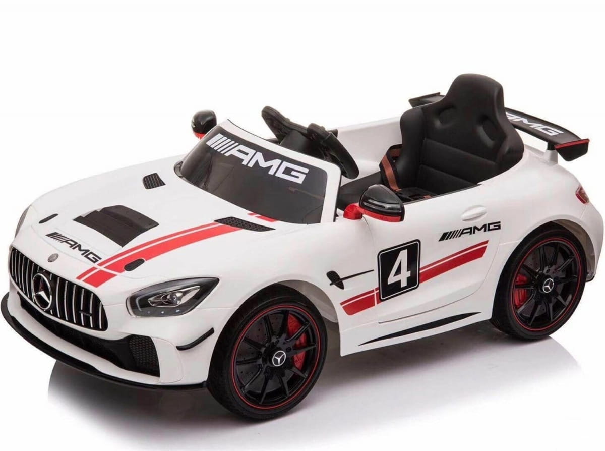Фото Электромобиль River Toys Mercedes-Benz GT4 A007AA с дистанционным управлением - белый