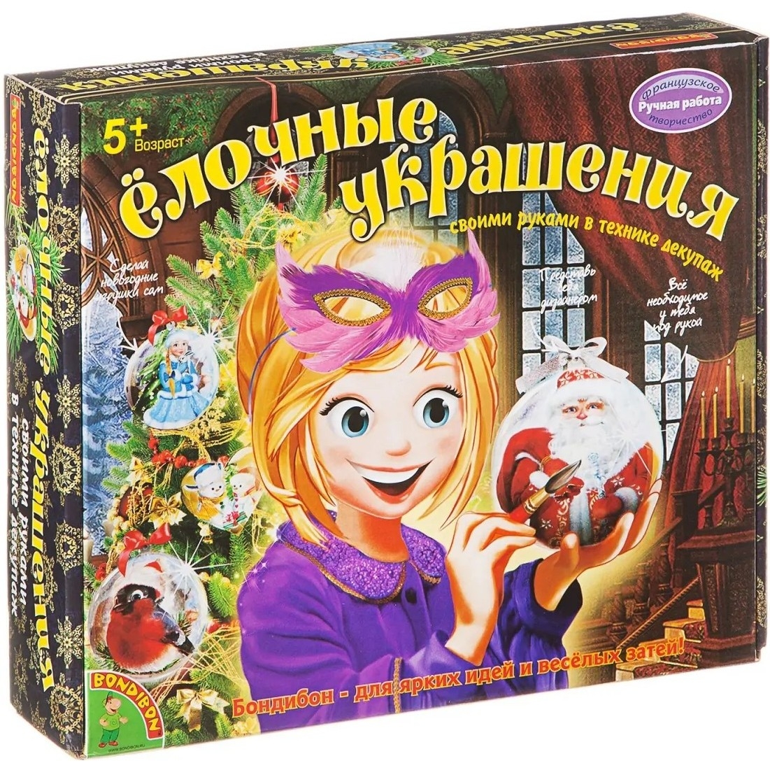 Фото Набор для творчества Bondibon Елочные украшения (декупаж)
