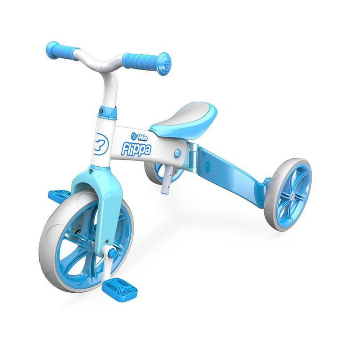 Фото Беговел-велосипед Yvolution Velo Flippa - голубой