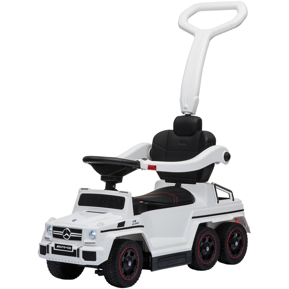 Фото Толокар-электромобиль RiverToys Mercedes-Benz A010AA-H шестиколесный - белый
