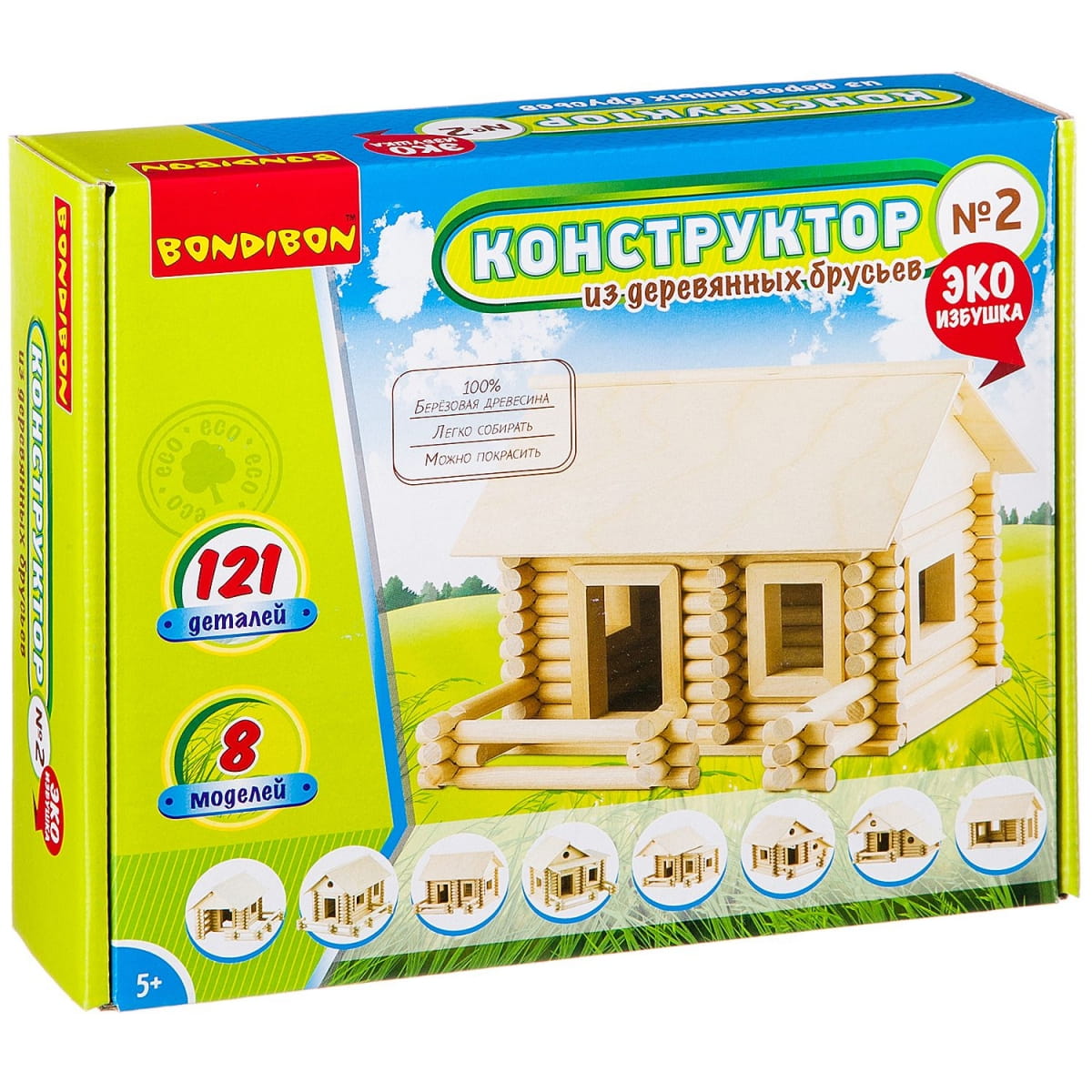 Фото Конструктор из деревянных брусьев Bondibon 2