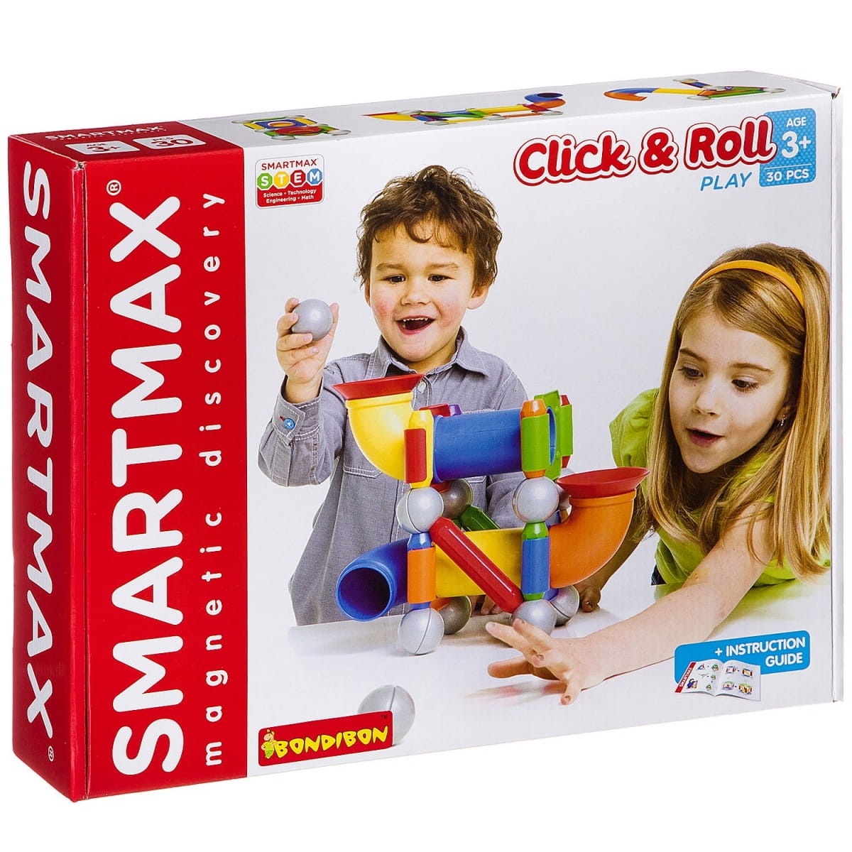 Фото Магнитный конструктор Bondibon SmartMax - Собирай и запускай