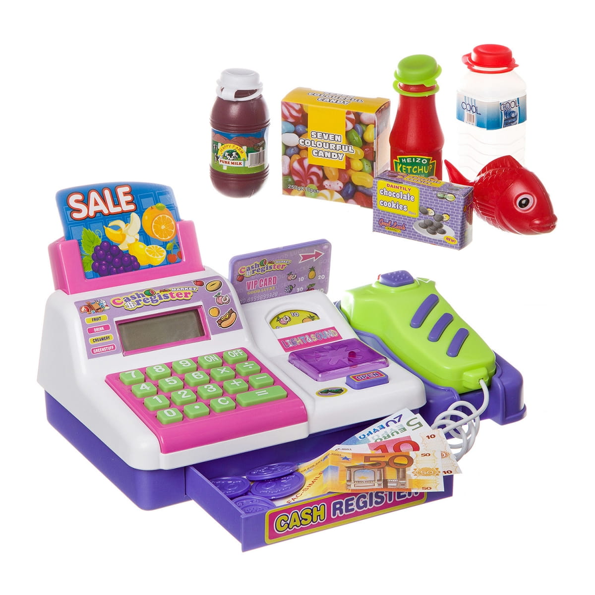 Фото Игрушечная касса Play Smart Мой магазин со сканером