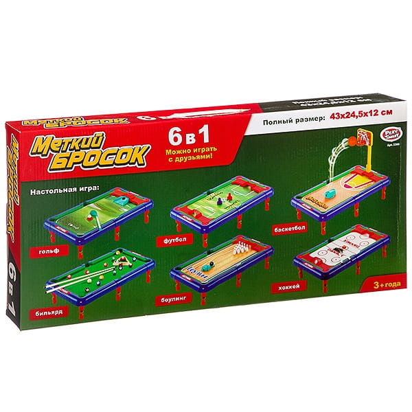 Фото Настольная игра Play Smart Меткий бросок 6 в 1 2266
