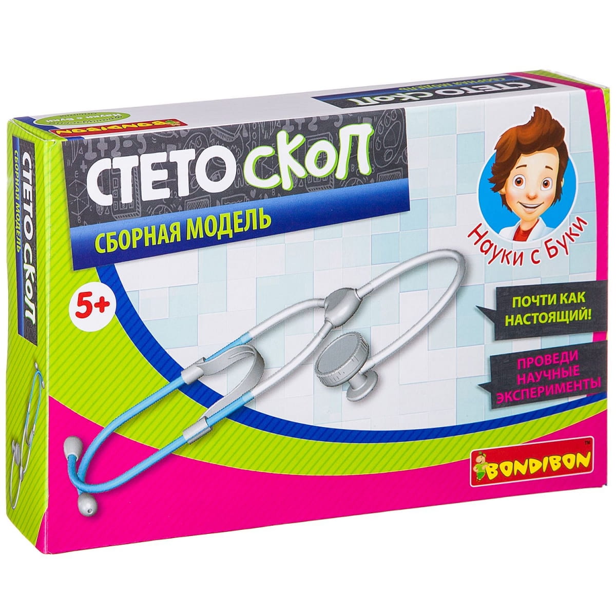 Фото Набор Bondibon Французские опыты Науки с Буки - Стетоскоп
